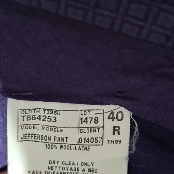 Ted Baker Jefferson‎ Wool Pants Size 40x27 - Picture 4 of 5
